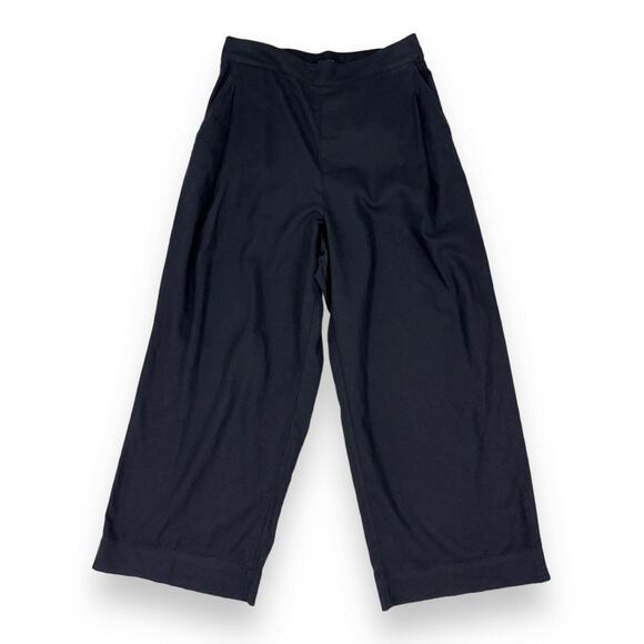 Madewell Women's Linen Blend Straight Leg Crop Pant Size 12 Petite Black - Picture 6 of 15